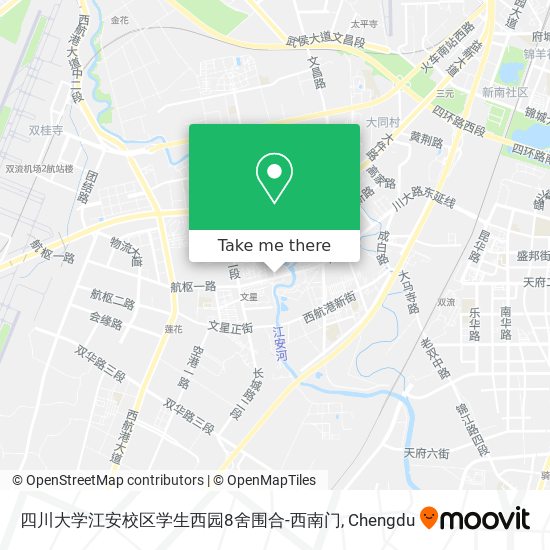 四川大学江安校区学生西园8舍围合-西南门 map