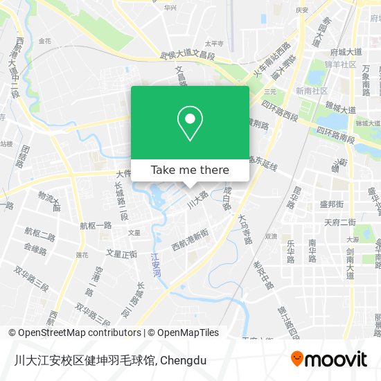 川大江安校区健坤羽毛球馆 map