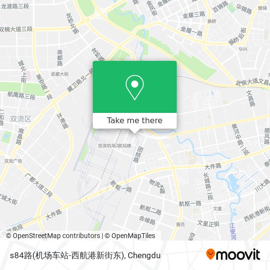 s84路(机场车站-西航港新街东) map