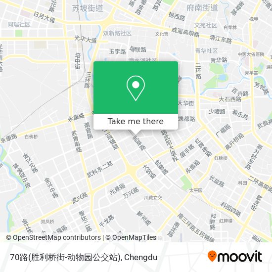 70路(胜利桥街-动物园公交站) map