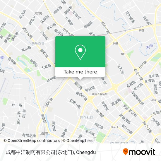成都中汇制药有限公司(东北门) map