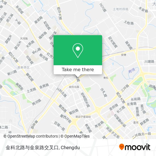 金科北路与金泉路交叉口 map