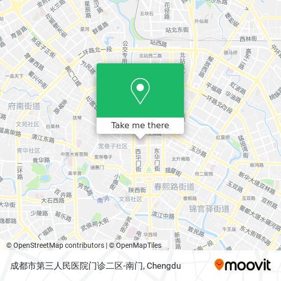 成都市第三人民医院门诊二区-南门 map