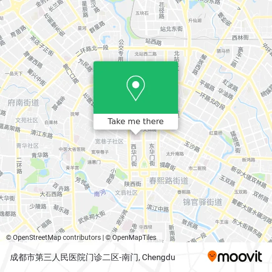 成都市第三人民医院门诊二区-南门 map