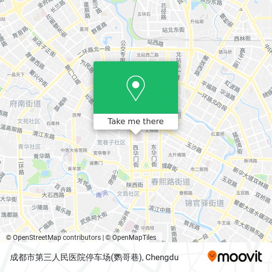 成都市第三人民医院停车场(鹦哥巷) map