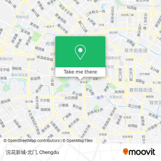 浣花新城-北门 map