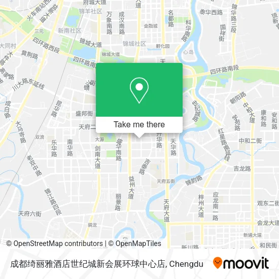 成都绮丽雅酒店世纪城新会展环球中心店 map