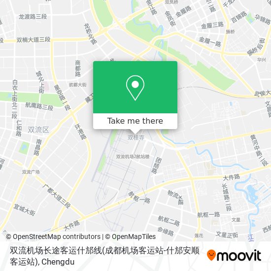 双流机场长途客运什邡线(成都机场客运站-什邡安顺客运站) map