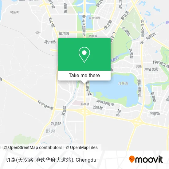 t1路(天汉路-地铁华府大道站) map