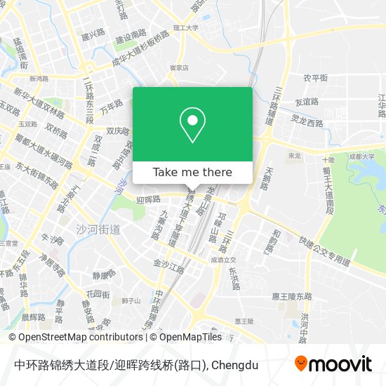 中环路锦绣大道段/迎晖跨线桥(路口) map