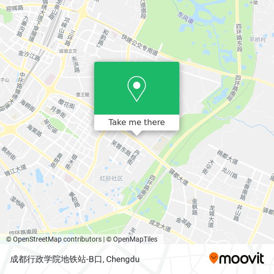 成都行政学院地铁站-B口 map
