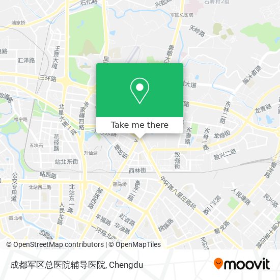 成都军区总医院辅导医院 map