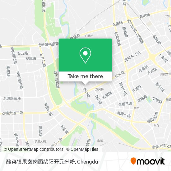酸菜银果卤肉面绵阳开元米粉 map