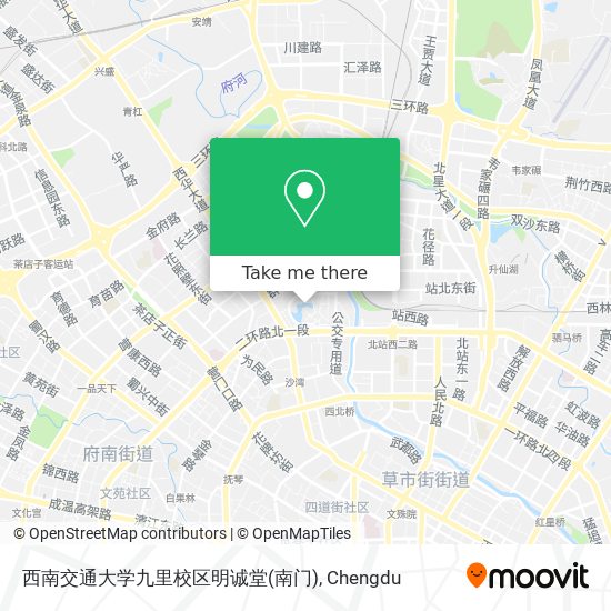 西南交通大学九里校区明诚堂(南门) map