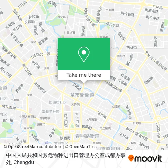 中国人民共和国濒危物种进出口管理办公室成都办事处 map