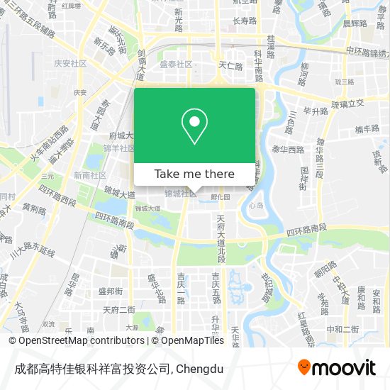 成都高特佳银科祥富投资公司 map