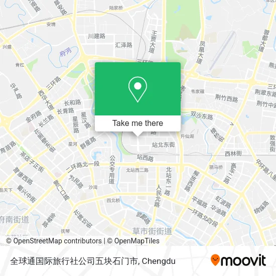 全球通国际旅行社公司五块石门市 map
