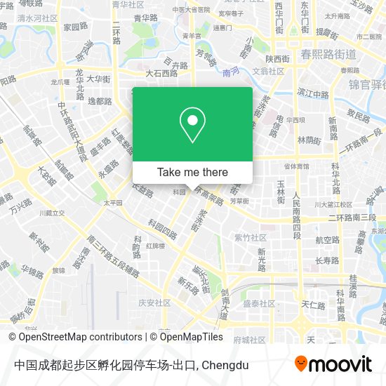 中国成都起步区孵化园停车场-出口 map