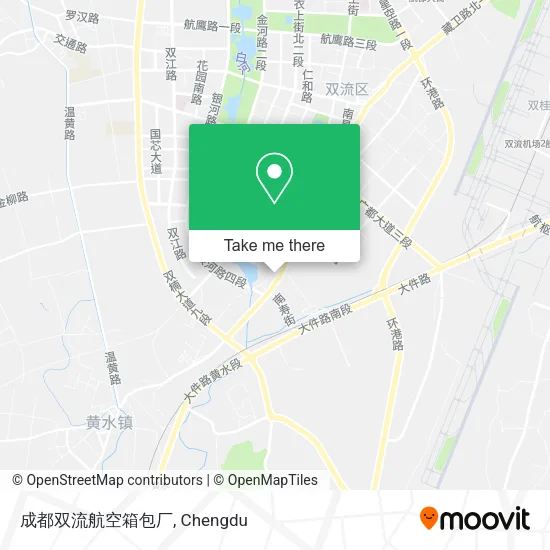 成都双流航空箱包厂 map