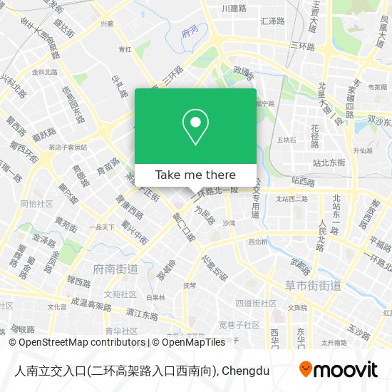 人南立交入口(二环高架路入口西南向) map
