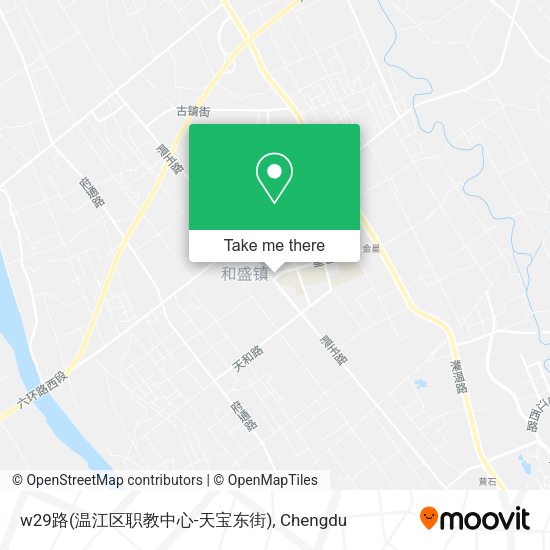 w29路(温江区职教中心-天宝东街) map