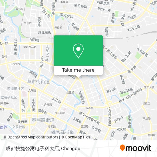 成都快捷公寓电子科大店 map