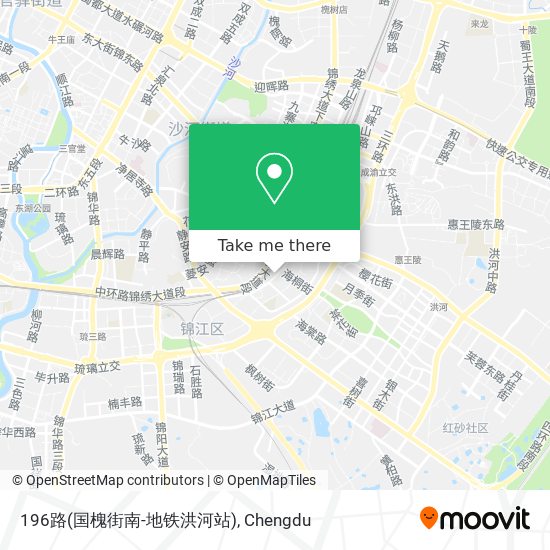 196路(国槐街南-地铁洪河站) map