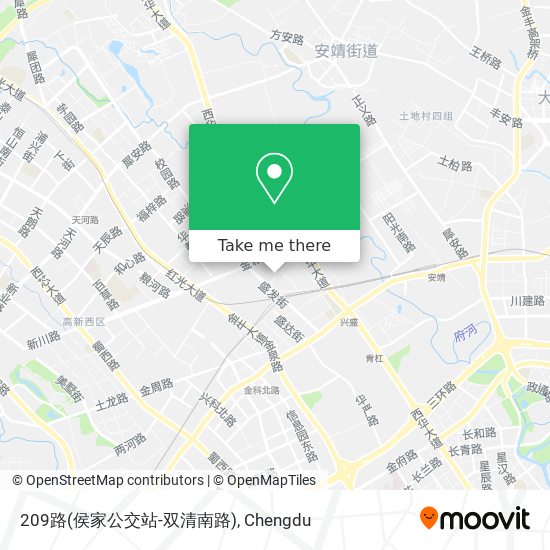 209路(侯家公交站-双清南路) map