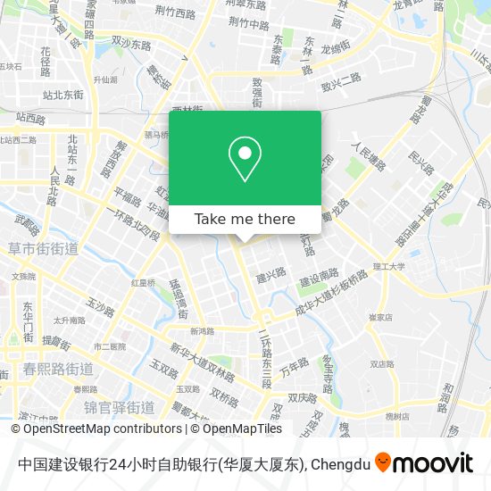 中国建设银行24小时自助银行(华厦大厦东) map