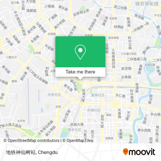 地铁神仙树站 map
