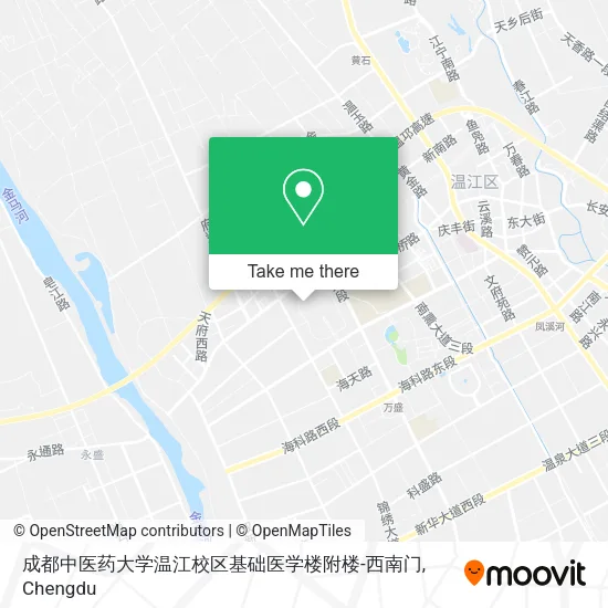 成都中医药大学温江校区基础医学楼附楼-西南门 map