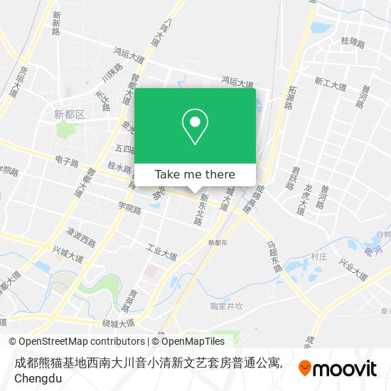 成都熊猫基地西南大川音小清新文艺套房普通公寓 map