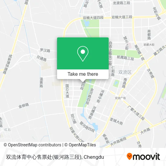 双流体育中心售票处(银河路三段) map
