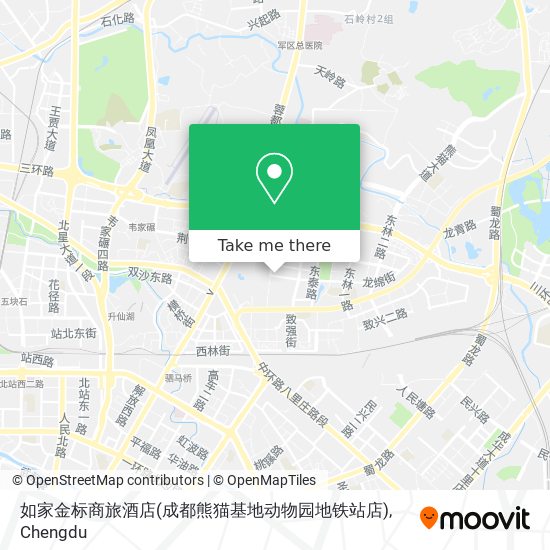如家金标商旅酒店(成都熊猫基地动物园地铁站店) map
