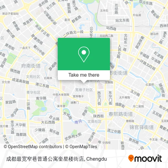 成都最宽窄巷普通公寓奎星楼街店 map
