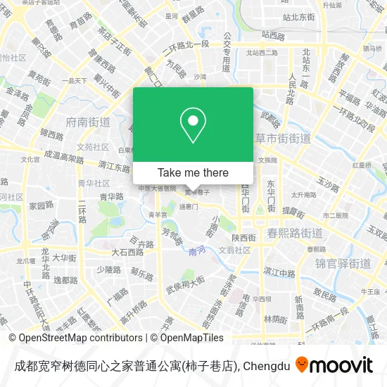 成都宽窄树德同心之家普通公寓(柿子巷店) map