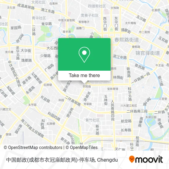 中国邮政(成都市衣冠庙邮政局)-停车场 map