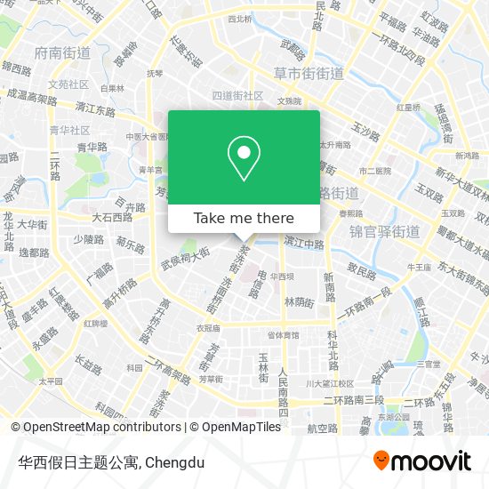 华西假日主题公寓 map