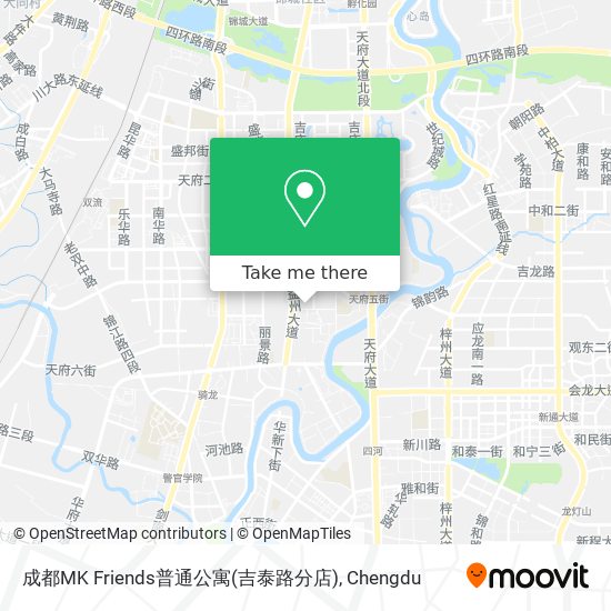 成都MK Friends普通公寓(吉泰路分店) map