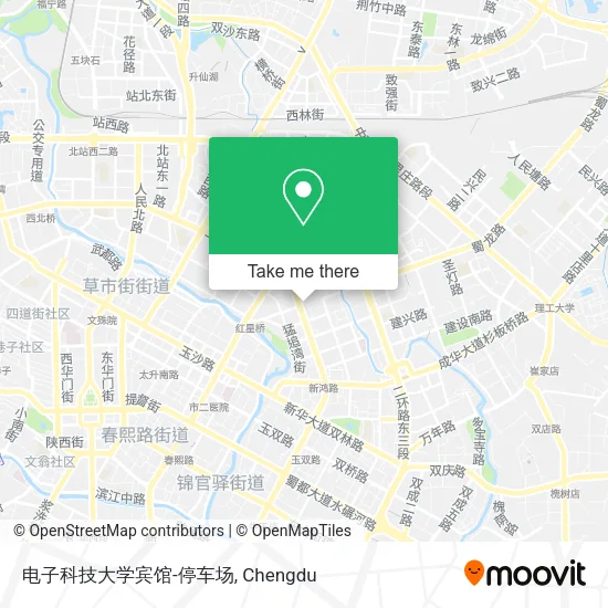 电子科技大学宾馆-停车场 map