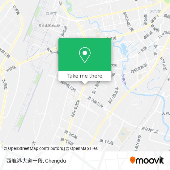 西航港大道一段 map