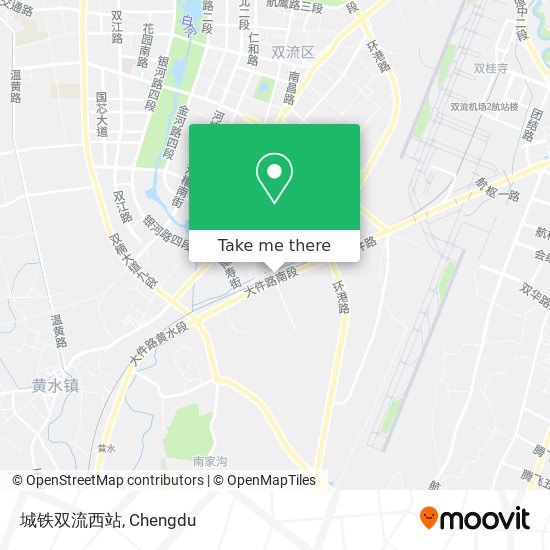 城铁双流西站 map