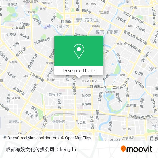 成都海娱文化传媒公司 map