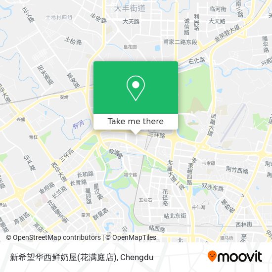 新希望华西鲜奶屋(花满庭店) map