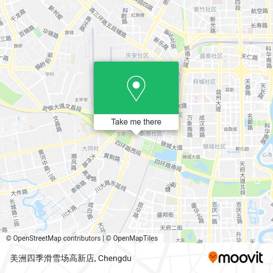 美洲四季滑雪场高新店 map