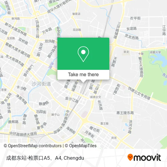 成都东站-检票口A5、A4 map