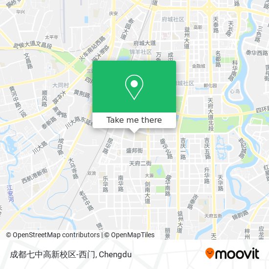 成都七中高新校区-西门 map