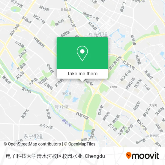 电子科技大学清水河校区校园水业 map