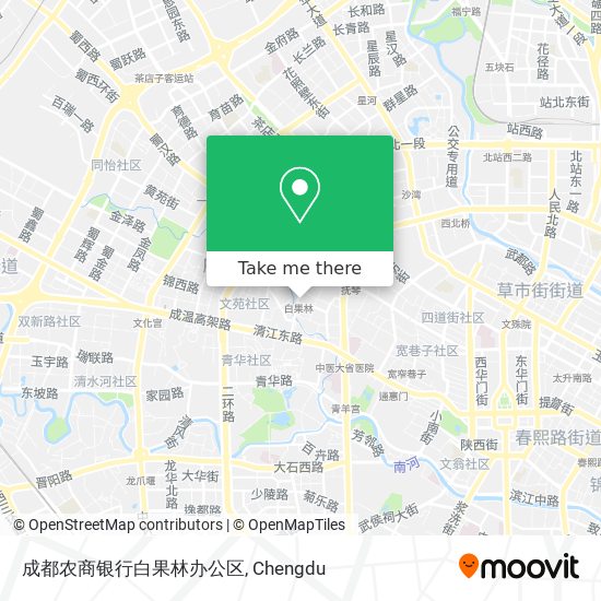 成都农商银行白果林办公区 map