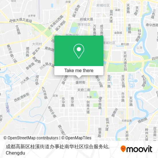成都高新区桂溪街道办事处南华社区综合服务站 map